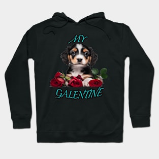 Bed of roses Galentines puppy Hoodie